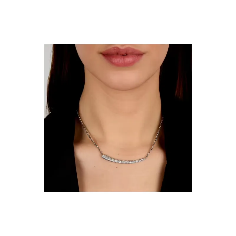 Collana Design con pavé di cristalli bianchi Donna Morellato
