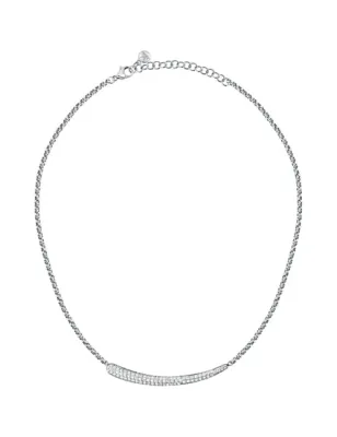 Collana Design con pavé di cristalli bianchi Donna Morellato SAYP03 Morellato