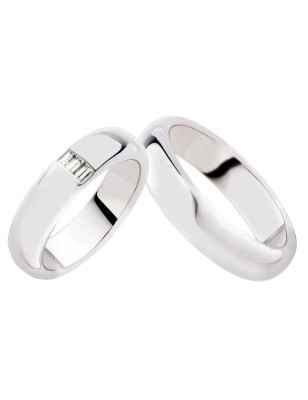 ANELLO FEDE NUZIALE IN ORO BIANCO UOMO-DONNA POLELLO 