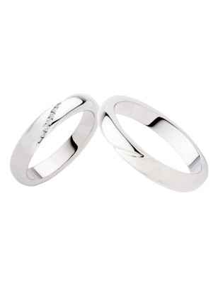 ANELLO FEDE NUZIALE IN ORO BIANCO E DIAMANTI 0.07 DONNA POLELLO  2145DB Polello
