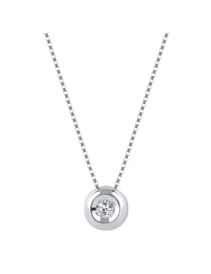 Collana punto luce oro bianco Diamante 0.08 Ct Donna Demetra  031.008.W.A2 Demetra