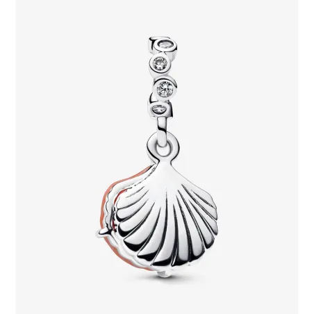 Charm pendente doppio Conchiglia color corallo Pandora