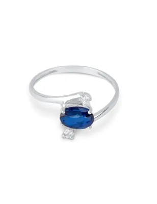 Anello Oro bianco Zaffiro Diamanti Donna Demetra 019.Z.091.004.W Demetra
