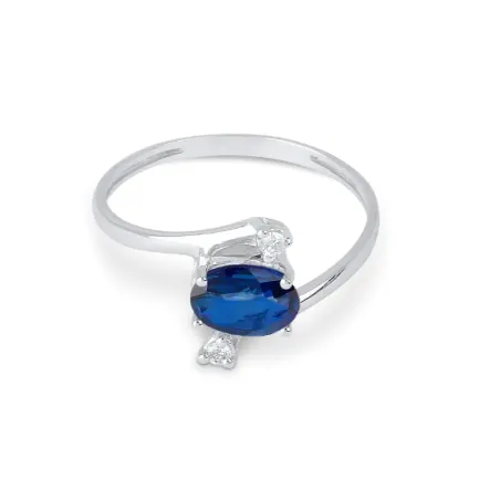 Anello Oro bianco Zaffiro Diamanti Donna Demetra 019.Z.091.004.W Demetra
