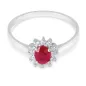 Anello Oro bianco Rubino Diamanti Donna Demetra Anello Oro bianco Rubino Diamanti Donna Demetra