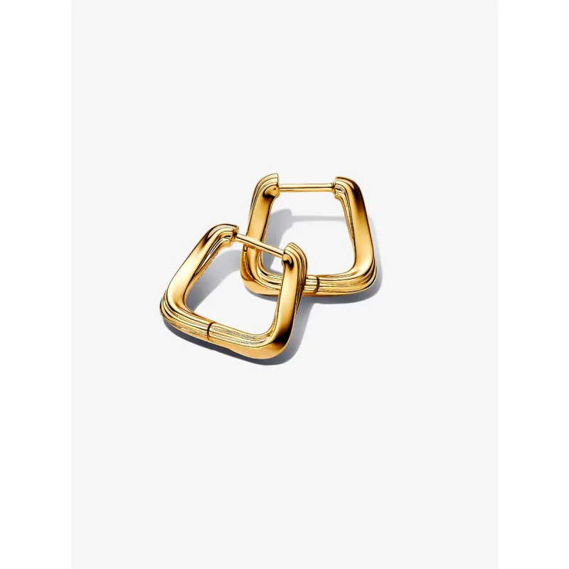 Orecchini cerchi squadrati Linea Avvolgente Donna Pandora