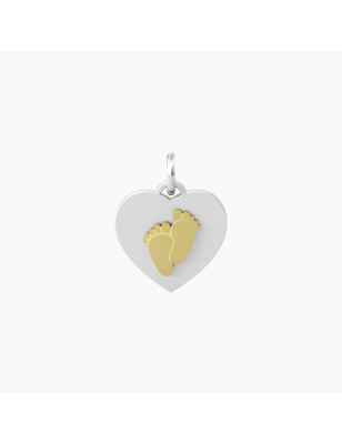 CIONDOLO CUORE CON ELEMENTO PIEDINI KIDULT 741045 Kidult