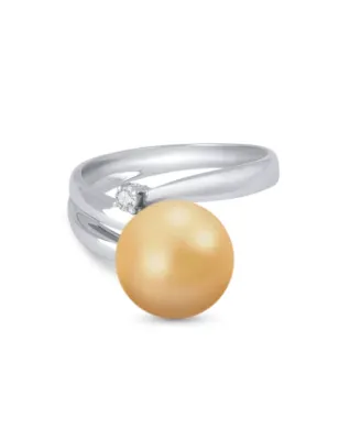 Anello Perla Golden Indonesia Oro bianco Diamante Donna Demetra 315.G.110.005.W Demetra