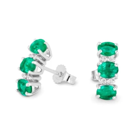 Orecchini Trilogy Smeraldi Oro bianco Diamanti Donna Demetra 924.S.016.240.W.A3 Demetra