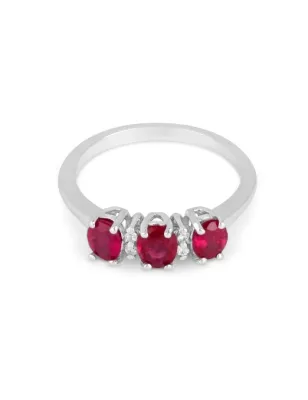 Anello Trilogy Rubini Diamanti Oro bianco Donna Demetra 914.R.008.165.W Demetra