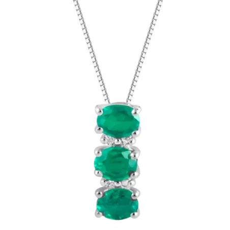 Collana Trilogy Smeraldi Diamanti Oro bianco Donna Demetra