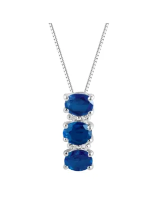 Collana Trilogy Zaffiri Diamanti Oro bianco Donna Demetra