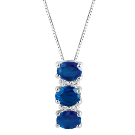 Collana Trilogy Zaffiri Diamanti Oro bianco Donna Demetra
