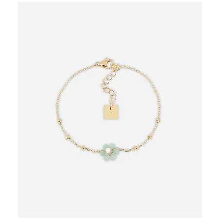 Bracciale dorato Petalo azzurro Donna Zag