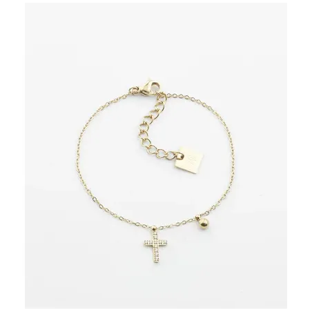 Bracciale dorato con croce pendente Donna Zag