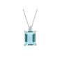Collana Acquamarina Diamante Oro bianco Donna Demetra Collana Acquamarina Diamante Oro bianco Donna Demetra