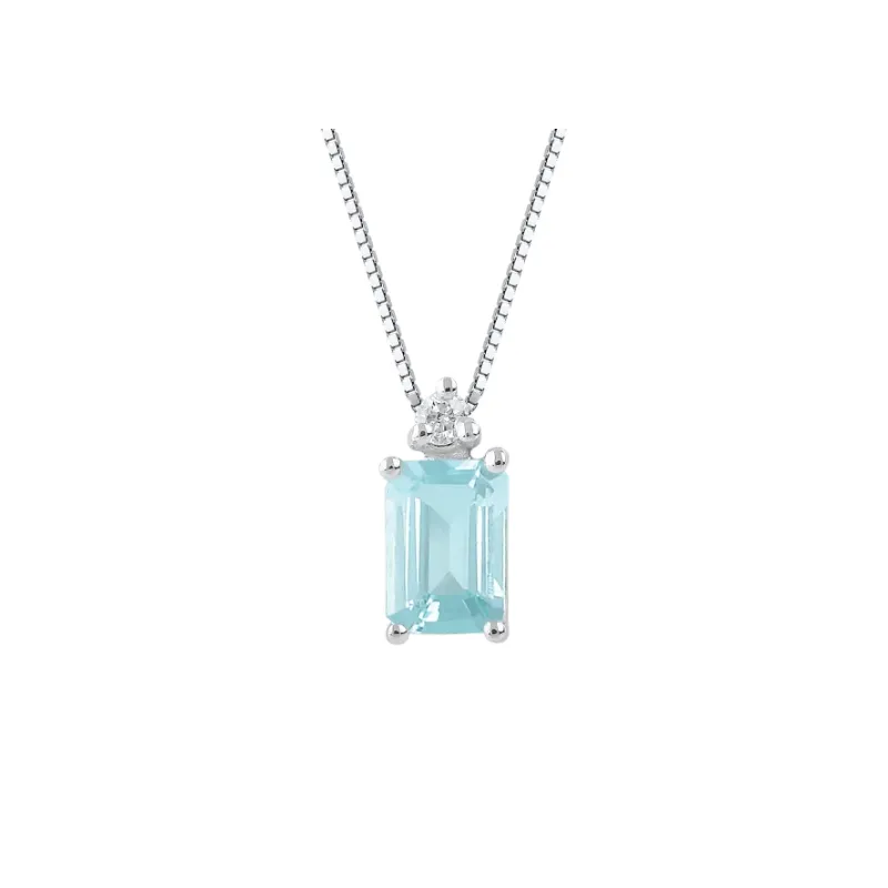 Collana Acquamarina Diamanti Oro bianco Donna Demetra Collana Acquamarina Diamanti Oro bianco Donna Demetra