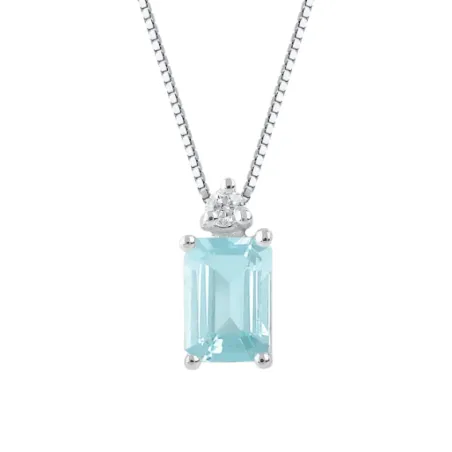 Collana Acquamarina Diamanti Oro bianco Donna Demetra 038.Q.050.002.W.A2 Demetra