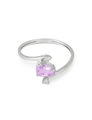 Anello Acquamarina Diamanti Oro bianco Donna Demetra
