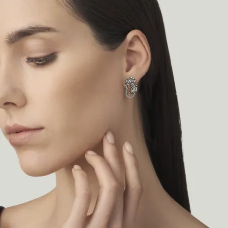 Orecchini Bottone Leopardo Donna Giovanni Raspini