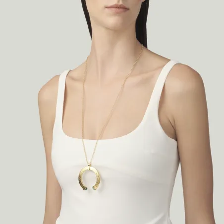 Collana Pendente Green Blade Dorato Donna Giovanni Raspini 12300 Giovanni Raspini