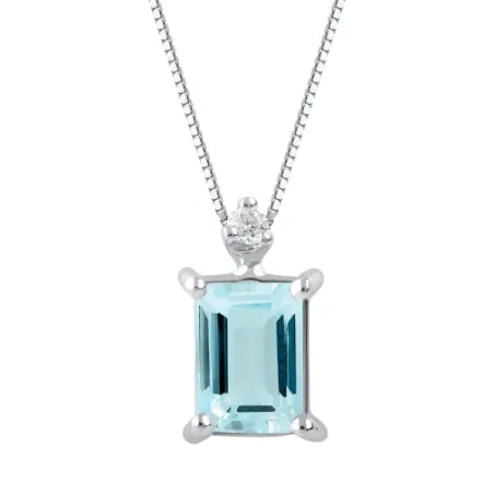 Collana Acquamarina Diamante Oro bianco Donna Demetra 038.Q.080.002.W.A2 Demetra