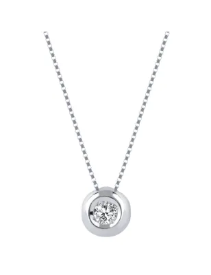Collana in oro bianco e Diamante 0.16 Ct Punto Luce Donna Demetra 031.016.W.A2 Demetra
