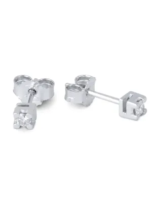 Orecchini in oro bianco e Diamanti 0.16 Ct Demetra