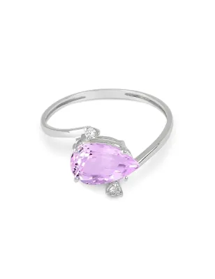 Anello Ametista Diamanti Oro bianco Donna Demetra 01A.D.160.004.W Demetra