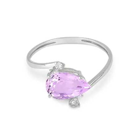 Anello Ametista Diamanti Oro bianco Donna Demetra 01A.D.160.004.W Demetra