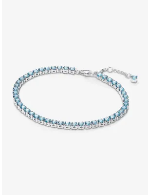 Bracciale Tennis cristalli azzurri 20cm Donna Pandora