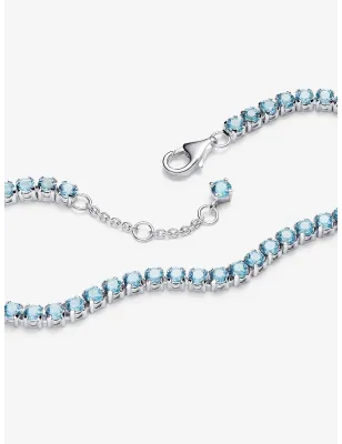 Bracciale Tennis cristalli azzurri 20cm Donna Pandora