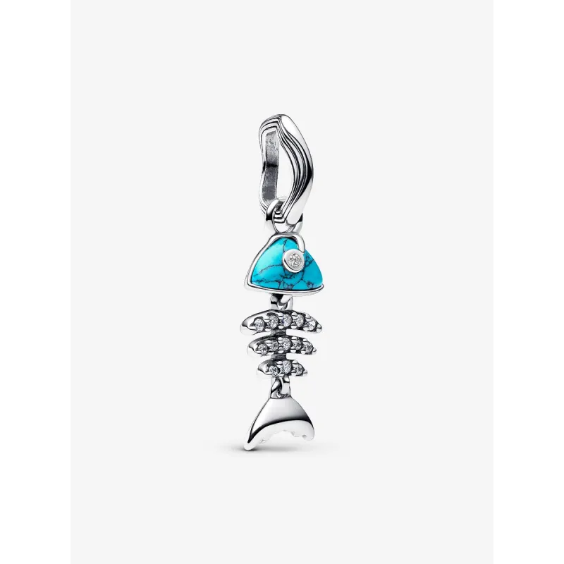 Charm Pendente Lisca di Pesce turchese Donna Pandora