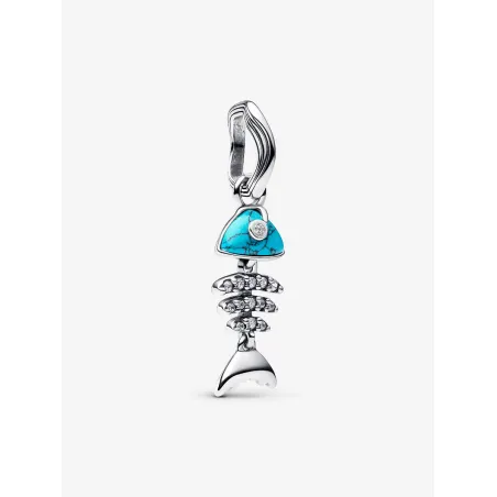 Charm Pendente Lisca di Pesce turchese Donna Pandora