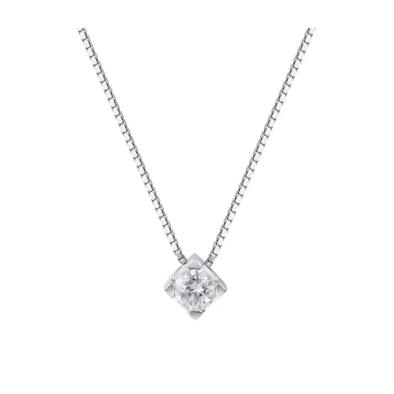 Collana Punto luce Diamante Oro bianco Donna Demetra Collana Punto luce Diamante Oro bianco Donna Demetra