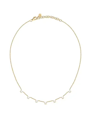 Collana dorata Tesori con zirconi bianchi Donna Morellato
