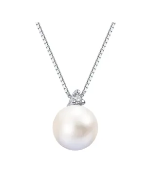 Collana Perla Akoya Japan 6-6.5 mm Diamante Oro Donna Demetra