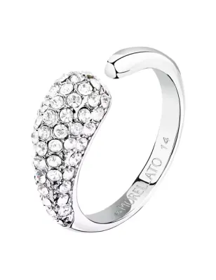 Anello Design Aperto pavé di cristalli mis.12 Donna Morellato