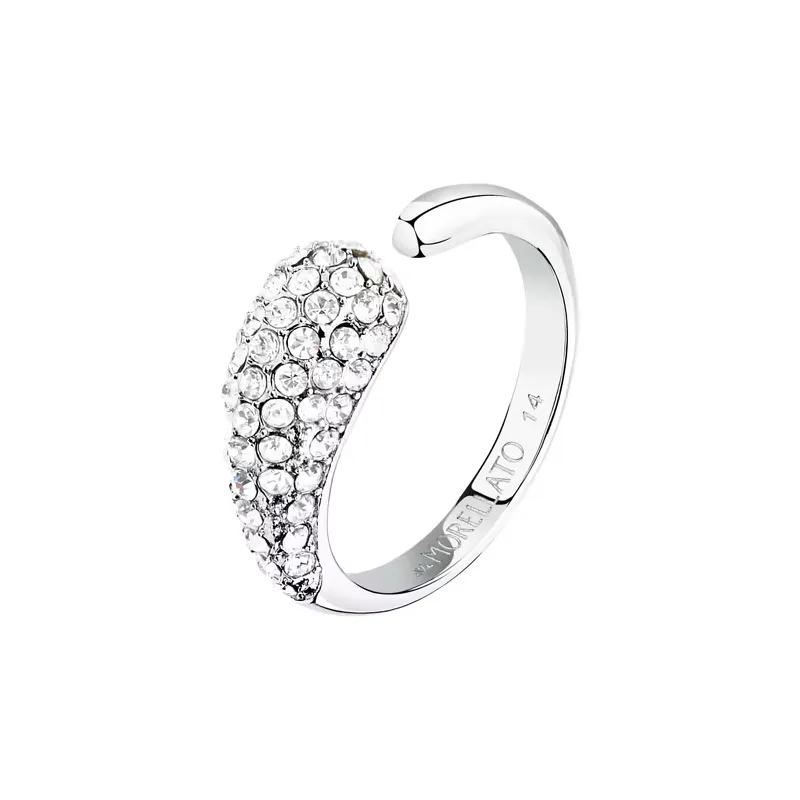 Anello Design Aperto pavé di cristalli mis.12 Donna Morellato