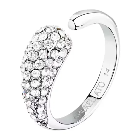 Anello Design Aperto pavé di cristalli mis.12 Donna Morellato