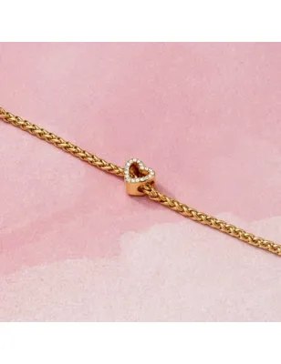 Bracciale dorato Drops con Cuore e cristalli Donna Morellato SCZ1394 Morellato