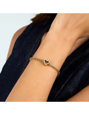 Bracciale dorato Drops con Cuore e cristalli Donna Morellato SCZ1394 Morellato