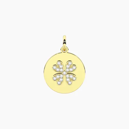 Ciondolo dorato Quadrifoglio Fortuna DONNA Kidult 741163 Kidult