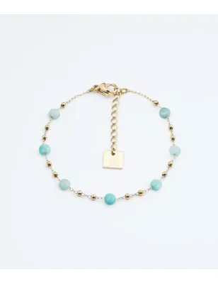 Bracciale dorato Zoé con Amazzonite Donna Zag