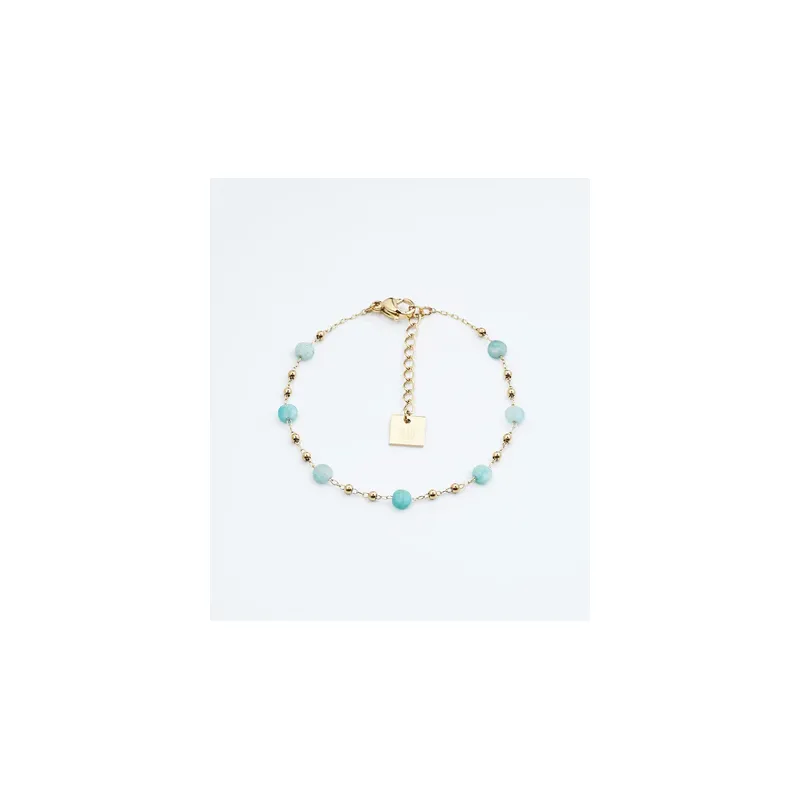 Bracciale dorato Zoé con Amazzonite Donna Zag