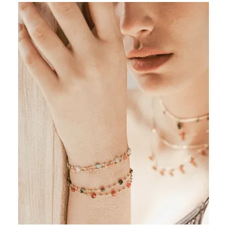 Bracciale dorato Zoé con Amazzonite Donna Zag