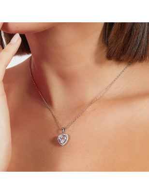 COLLANA BIG DIAMONDS CUORE BIANCO DONNA AMEN  CLTIHBBBZ Amen