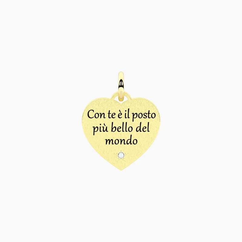 Ciondolo dorato cuore Il Posto più Bello DONNA Kidult