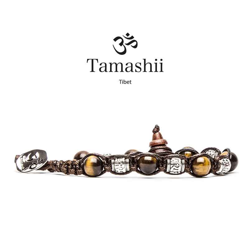 Bracciale Occhio di Tigre Marrone Tamashii Ruota Della Preghiera Bracciale Occhio di Tigre Marrone Tamashii Ruota Della Preghiera