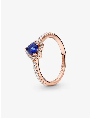 Anello rosato Cuore in rilievo blu mis.50 Donna Pandora